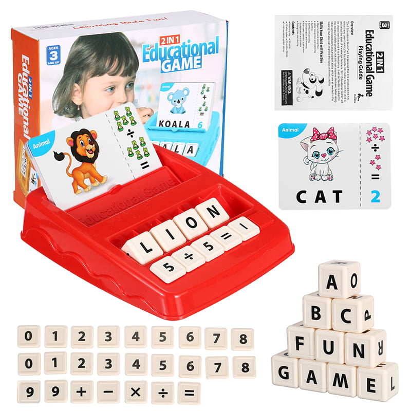 Early Learning Educational Toy Spelling Game for Learning Objects, Teaches  Word Recognition, Increases Memory Educational Toy, Matching Letter Game 