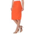 thumbnail image 2 of Women's Stretch Midi Pencil Skirt with Elastic Waist - Perfect for Office Wear, Sizes S-XL, 2 of 5