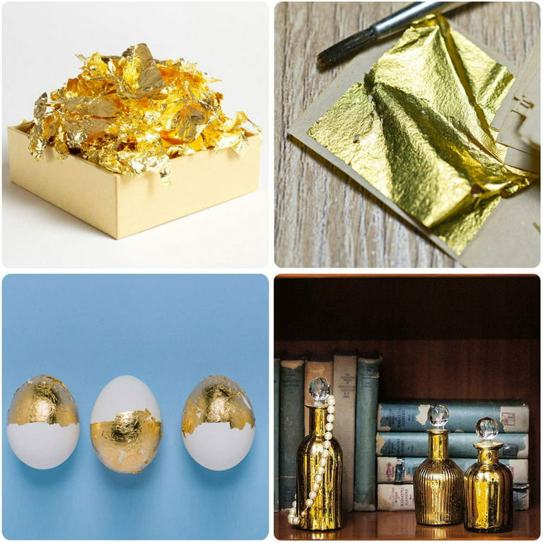 Edible Gold Leaf Sheets 50 Sheet Gold Leaf for Cake Chocolates Decorating,  Bakery Pastry Cooking, Makeup Health & Spa,Gilding Crafting,Gilding Dessert  Decoration, DIY Arts Project 