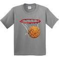 thumbnail image 3 of Inktastic Basketball Swish Youth T-Shirt, 3 of 5