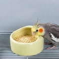 thumbnail image 5 of Ceramic Bird Feeder Bowl Anti-spill Parrot Food Water Dish Heavy-duty Small Pet Weaning Training Feeding Cup Cage Accessories for Lovebird Parakeet Cockatiel, 5 of 6
