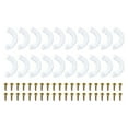 thumbnail image 1 of Paradas de cajón, tapones de cajón de plástico PVC, tapón antideslizante semicurvado claro con tornillos, 20, 1 of 6