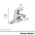 thumbnail image 5 of Manual Mid Arc Bathroom Faucet, 4" Mount, Brushed Nickel 3 Hole, 5 of 6