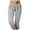 Gray, variant on Brondbend Capri Yoga Pants for Women Cropped Pants Women Solid Color Stretch Mid Waist Drawstring Cotton Linen Athletic Trousers with Pocket Slim Gym Workout Outdoor Jogger Tights Comfy