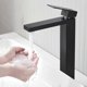 thumbnail image 4 of Extra Tall Black Basin Faucet, Stainless Steel Single Lever Bathroom Mixer Tap For Raised Basin, 4 of 5