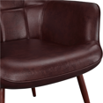 thumbnail image 5 of Yaheetech Contemporary Faux Leather Accent Chair for Living Room, Chestnut Brown, 5 of 9