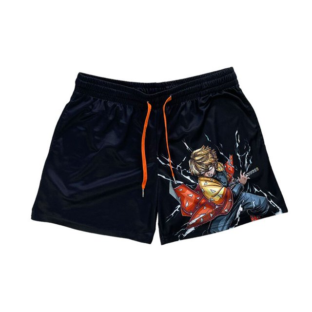 Pantalones cortos de Anime Harajuku para hombre, bañadores de playa, estilo Simple, fruta del diablo, estampado 3D, talla grande 6XL, color negro Fivean unisex