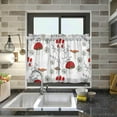 thumbnail image 7 of Mushroom Kitchen Curtains 2 Panels UV Protected Tier Curtains, Half Window Curtains Kitchen Tiers for Guest Room Bathroom Sink Laundry Room Basement,36 x 27 Inch, 7 of 7