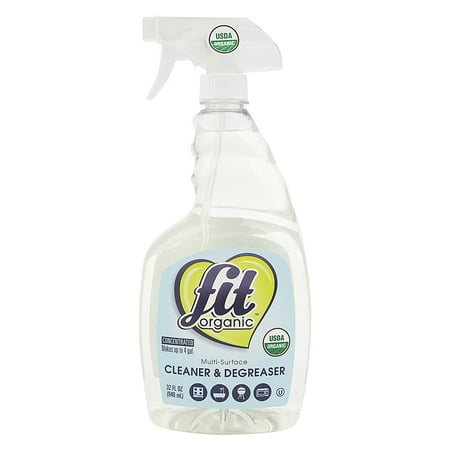 Fit Organic All-Purpose Cleaner and Degreaser Spray, Free & Clear 32 (Best Organic Bathroom Cleaner)