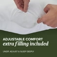 thumbnail image 3 of Summer Sanctuary Queen Pillow - Cooling Qmax Adjustable Down Alternative Pillow w/Extra Fill, Ideal for Side Back Stomach Sleepers, 3 of 8