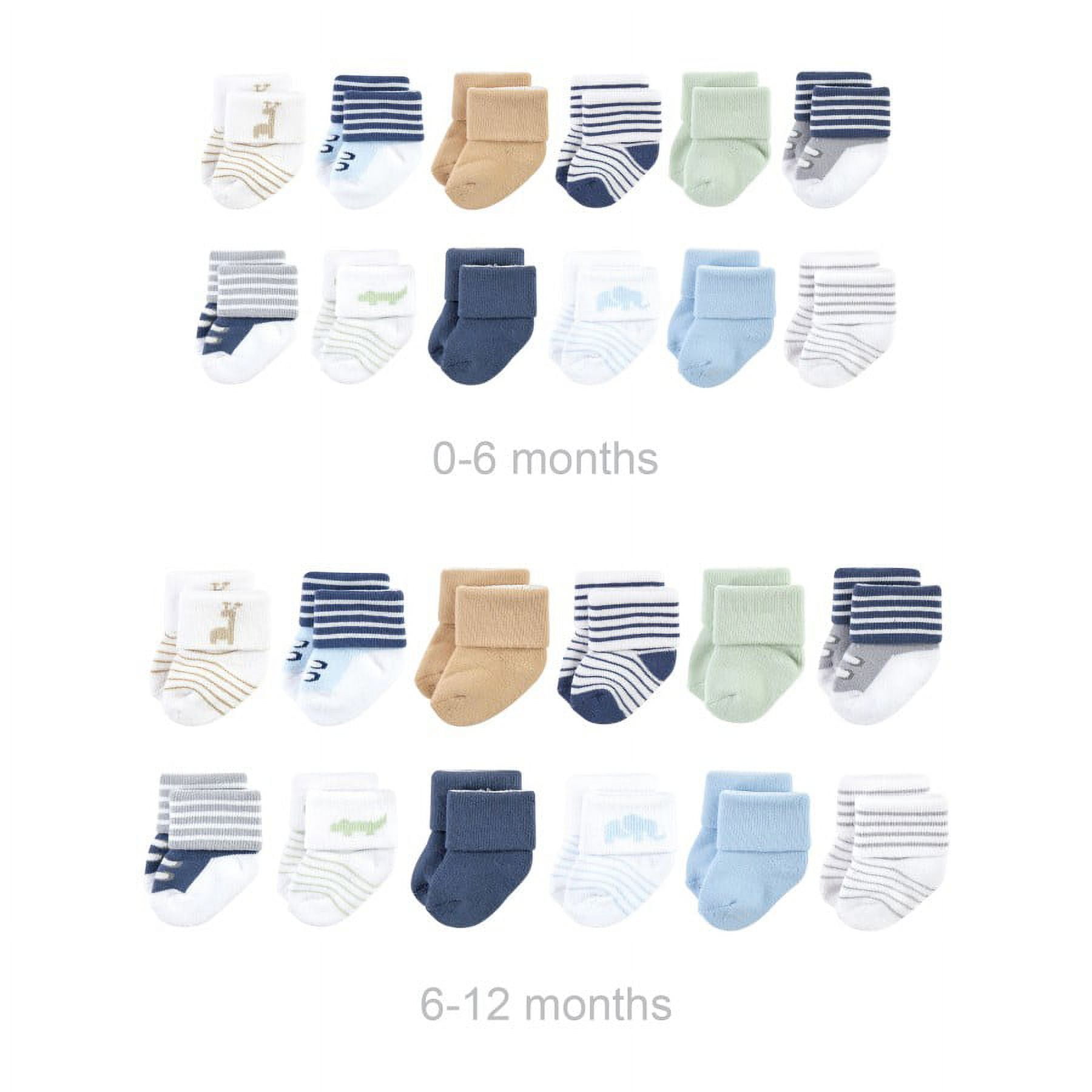 宅配 Hudson Baby Infant Boy Grow with Me Cotton Terry Socks ベビー