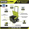 thumbnail image 2 of RYOBI LINK Modular Telescoping Handle Rolling Medium Tool Storage Box, 2 of 9
