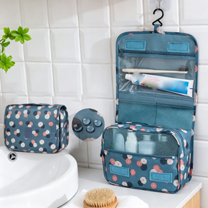 AOMRCOL Large Capacity Toiletry Bag Travel Bag Water-resistant Makeup Cosmetic Bag with Hanging Hook Portable Hanging Toiletry Bag Organizer hanging toiletry bag