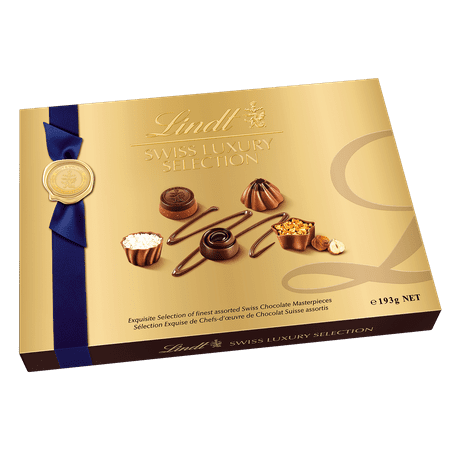 Lindt SWISS LUXURY SELECTION Assorted Chocolate Pralines Gift Box, 193 ...