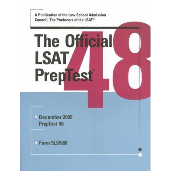 Pre-Owned The Official LSAT Preptest: Number 48 (Paperback) 0976024543 9780976024545
