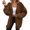 Coffee, variant on Tiweut Casual Cardigan Coat Women Stylish Oversized Knitted Sweater Coat Long Sleeve Open Front Outerwear Fall Winter Fashion Outwear Blue,L