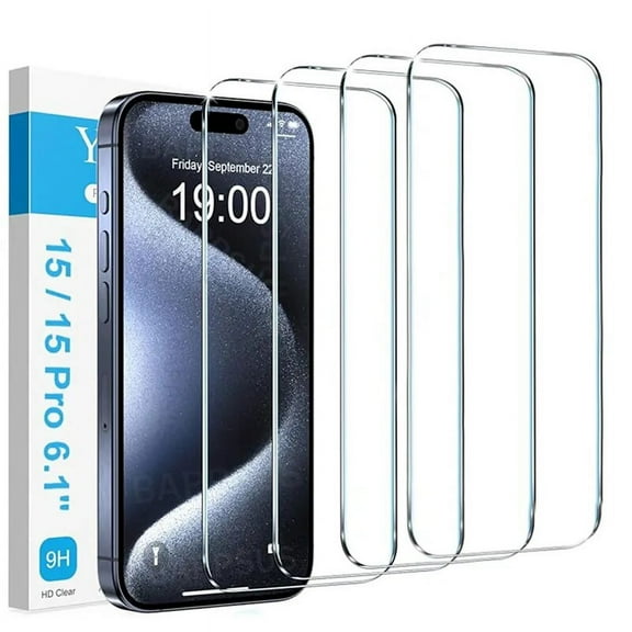 3Pcs Tempered Glass Film For IPhone 15 Pro Full Cover Transparent Protective Screen Protector