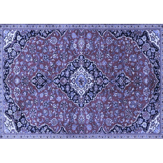 Ahgly Company Indoor Rectangle Medallion Blue Traditional Area Rugs, 2' x 4'