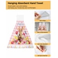 thumbnail image 3 of Easter Bunny Eggs Radish Hand Towel Household Bathroom Microfiber Absorbent Towel Kitchen Hanging Cleaning Cloth, 3 of 6
