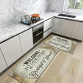 thumbnail image 2 of Farmhouse Kitchen Rugs Set of 2 Anti Fatigue 0.4 Inch Thick Grateful Blessed Rustic Wood Kitchen Mats Kitchen Rug Waterproof Comfort Standing Non-Skid Floor Mat Decor 17.3 x 28+17.3 x 47 Inches, 2 of 6