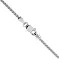 thumbnail image 2 of 14K Solid White Gold 1.5mm Spiga Wheat Link Chain Necklace, 2 of 4