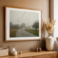thumbnail image 4 of Foggy Road, Beals Island - Beals Maine Photography Rural Foggy Farmhouse Coastal Landscape Scenic Minimalist Oak Framed Wall Art Print 5 x 7 inches, 4 of 6