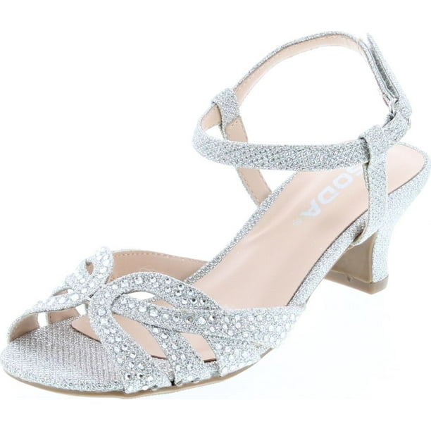 Soda Soda Sarina 2 Children S Girl S Open Toe Slingback Block High Heel Sandals Walmart Com Walmart Com