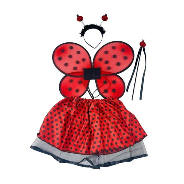 Conjunto de disfraz de animal para niños, tocado, regalo de cosplay, ropa con alas, vestido elegante para Mariposa 4pvs