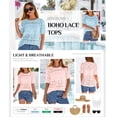 thumbnail image 4 of FreshPretty Lace Tops for Women Blouses Dressy Casual Boho Eyelet Puff Short Sleeve Shirts Spring Summer Clothes Vacation Outfits, 4 of 9