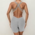 thumbnail image 6 of DHFJKG Womens Workout Romper Backless Yoga Short Jumpsuit Summer Gym Athletic Outfit Activewear Sleeveless V Neck Soft Fitness Trendy Onesie, 6 of 9