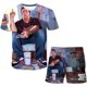 thumbnail image 1 of Traje de moda para niño, conjunto de ropa informal de verano, Top corto, 2 uds., conjunto de ropa para bebé, juego Grand Theft Auto, GTA 5, trajes para niños, ropa 5T Gao Jinjia LED, 1 of 2