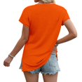 thumbnail image 4 of Orange Women's Short Sleeve T-shirt, Womens Summer Daily Casual V Neck Shirts Short Sleeve Tops Blouses Loose Fit Shirt,Women's Short sleeve T-shirt S, 4 of 5
