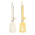thumbnail image 2 of Silicone Kitchen Tongs | 9-Inch Food Tongs with Stainless Steel Core | Slotted for Grilling, Frying, Baking | Heat Resistant Utensils for Cooking, Serving, and Salad Tossing, 2 of 6