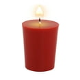 thumbnail image 4 of Mainstays Paraffin Wax Votive Candles, Unscented, Red, 4 Pack, 4 of 13
