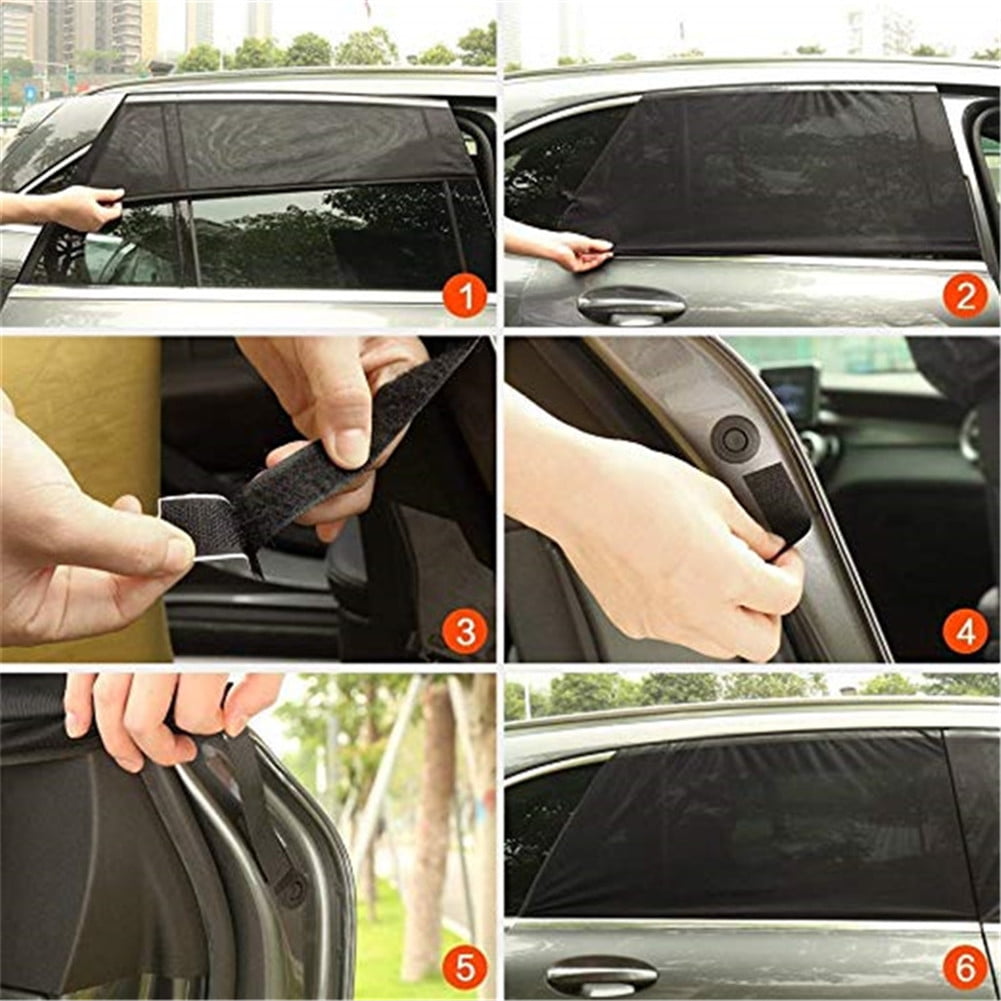 Kids and Pets Car window shades for Baby Windshield Car window Sun Shades Fits Front and Rear Windows For Maximum UV Protection Bonus Suction Cups Set 
