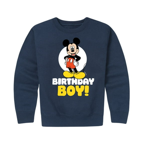 Mickey & Friends - Birthday Boy Spotlight - Toddler And Youth Crewneck Fleece Sweatshirt