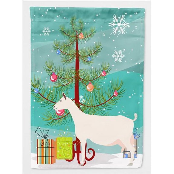 Saanen Goat Christmas Garden Flag