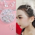 thumbnail image 1 of Eyes Face Makeup Facial Decorations Patch Butterfly Rhinestone Pearls Sequin Adhesive Glitter, 1 of 8