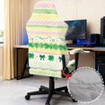 thumbnail image 3 of SCRAWLGOD St. Patrick's Day Four Leaf Clover Bow Spot Stripe Print Set of 4 Gaming Chair Covers Slipcovers Non-Slip Rotating Armchair Slipcovers Stretch Gamer Chair Cover with Armrest Covers, 3 of 7