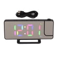 thumbnail image 2 of LED Mirror Alarm Clock, Digital Projection Clock with Snooze for Bedroom, 2 of 7