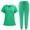 Turquoise-170228AA, variant on Hearthz Scrubs for Women Set Medical Uniform V-Neck Top & Jogger Pants Scrubs for Women