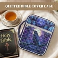 thumbnail image 6 of TSOVTHRID Crow Moon Glass Painting Print Women Mens Bible Case Church Bag, Bible Book Cover with Pockets and Zipper, Purple Sturdy Quilted Bibles Protective Cover for Christian Gift, 6 of 7