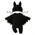 thumbnail image 6 of WIBACKER 3M-24M Infant Baby Boy Halloween Dress Up Clothes Bat Wings Romper with Cap Newborn Skeleton Costumes, 6 of 16