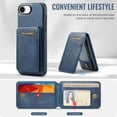 thumbnail image 3 of Dteck 2 in 1 Detachable for iPhone 16e Case Wallet with Card Holder, Women Men Magnetic PU Leather RFID Blocking Flip Kickstand Credit Slots for Apple iPhone 16e 6.1 Inch,Blue, 3 of 9