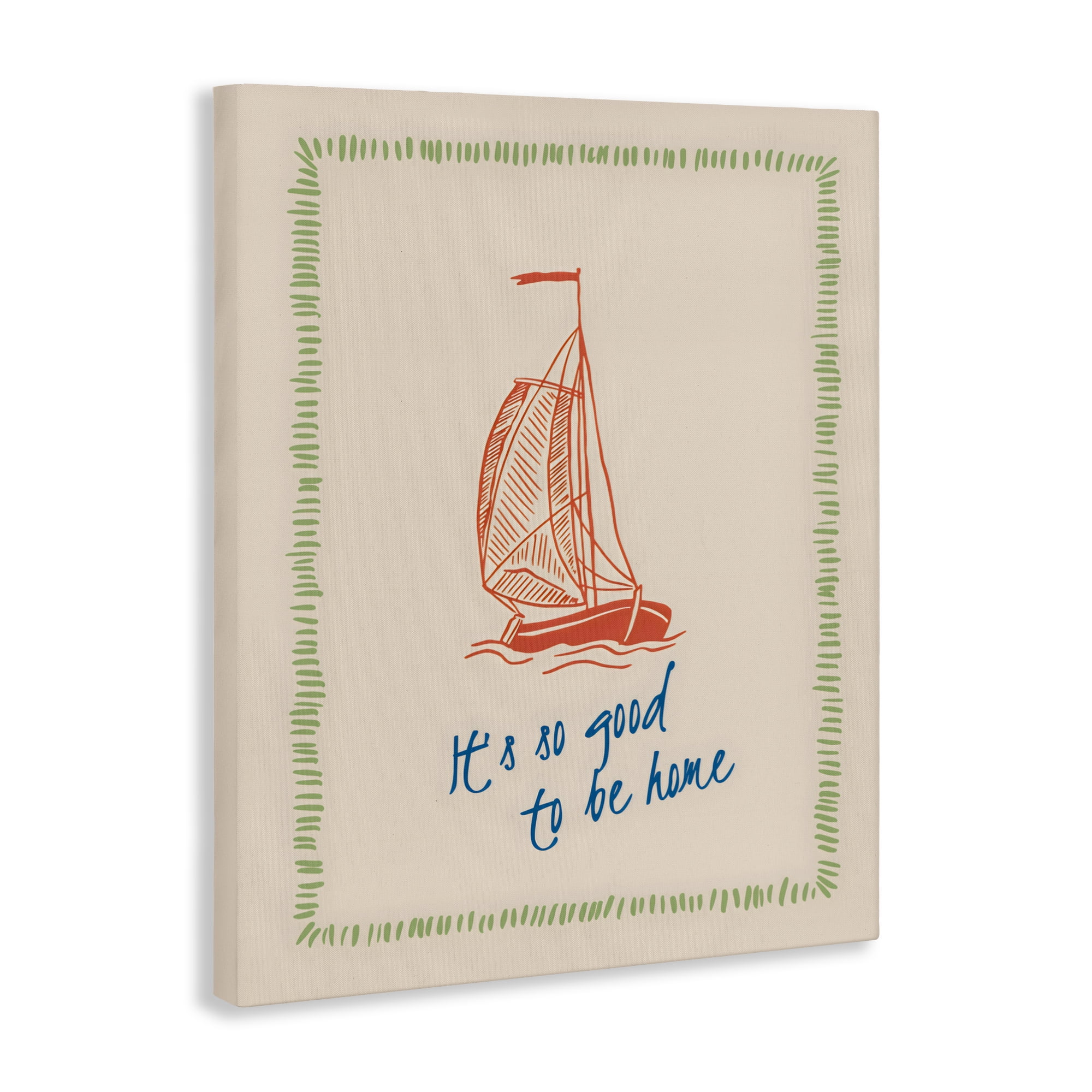 Stupell Industries Good To Be Home Sailboat Canvas Wall Art, design by The Prints Vibe