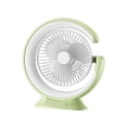 thumbnail image 1 of Ventilador personal de escritorio con luces LED, silencioso, para mesa de escritorio, exterior e interior. Verde, 1 of 9