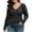 Black, variant on FlorCurve Plus Size Sweaters for Women V Neck Long Sleeve Pullover Sweaters Casual Solid Tunic Tops, Black XL