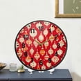 thumbnail image 4 of Yayeee Wall Clock Battery Operated 11.9" Silent Quartz Non-Ticking for Living Room Decor, Orange Christmas Ornaments Pattern, 4 of 8