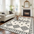 thumbnail image 2 of 6x9 Area Rugs for Living Room, Grey Boho Non Slip Area Rugs for Kitchen Bedroom Entryway, Vintage Ethnic Tribe Washable Carpet Runner Rug Floor Mats for Bedroom Home Decor Abstract Art, 2 of 9