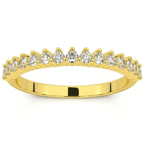 Pompeii 3/8Ct Round Cut Designed Anniversary Band 14k Gold Lab Grown (G/H,VS2-SI1)